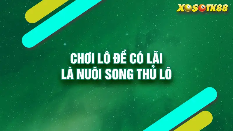 Chơi lô đề có lãi là nuôi song thủ lô