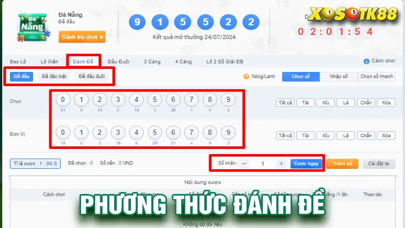 Phương thức đánh đề xsmt tk88